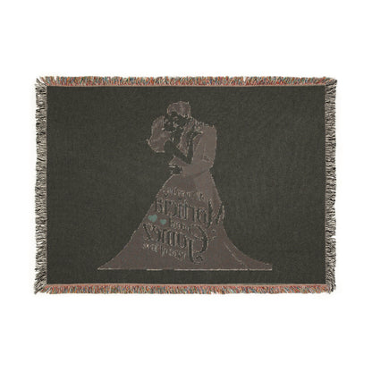 Morticia and Gomez Love Woven Blanket - Cozy Throw for Romantic Nights