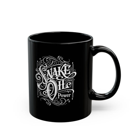 Snake Oil Mug, Dark Humor Coffee Cup, Halloween Gift, Witchy Drinkware, Spooky Kitchen Accessory