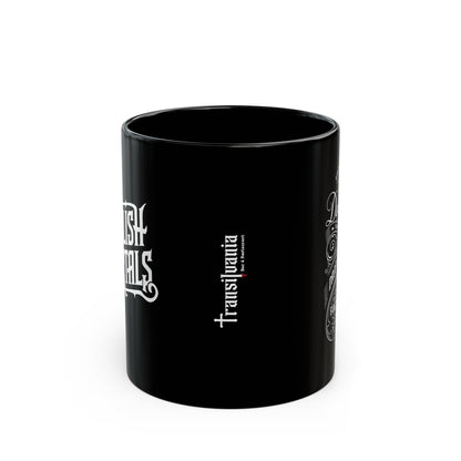 DeathFlix Mug, Dark Humor Coffee Cup, Halloween Gift, Witchy Drinkware, Spooky Kitchen Accessory