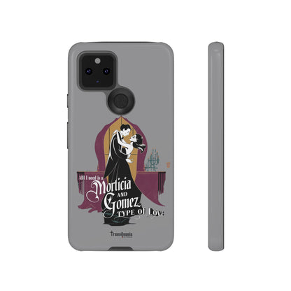 Morticia and Gomez Love Phone Case - Stylish Tough Protection with Gothic Charm