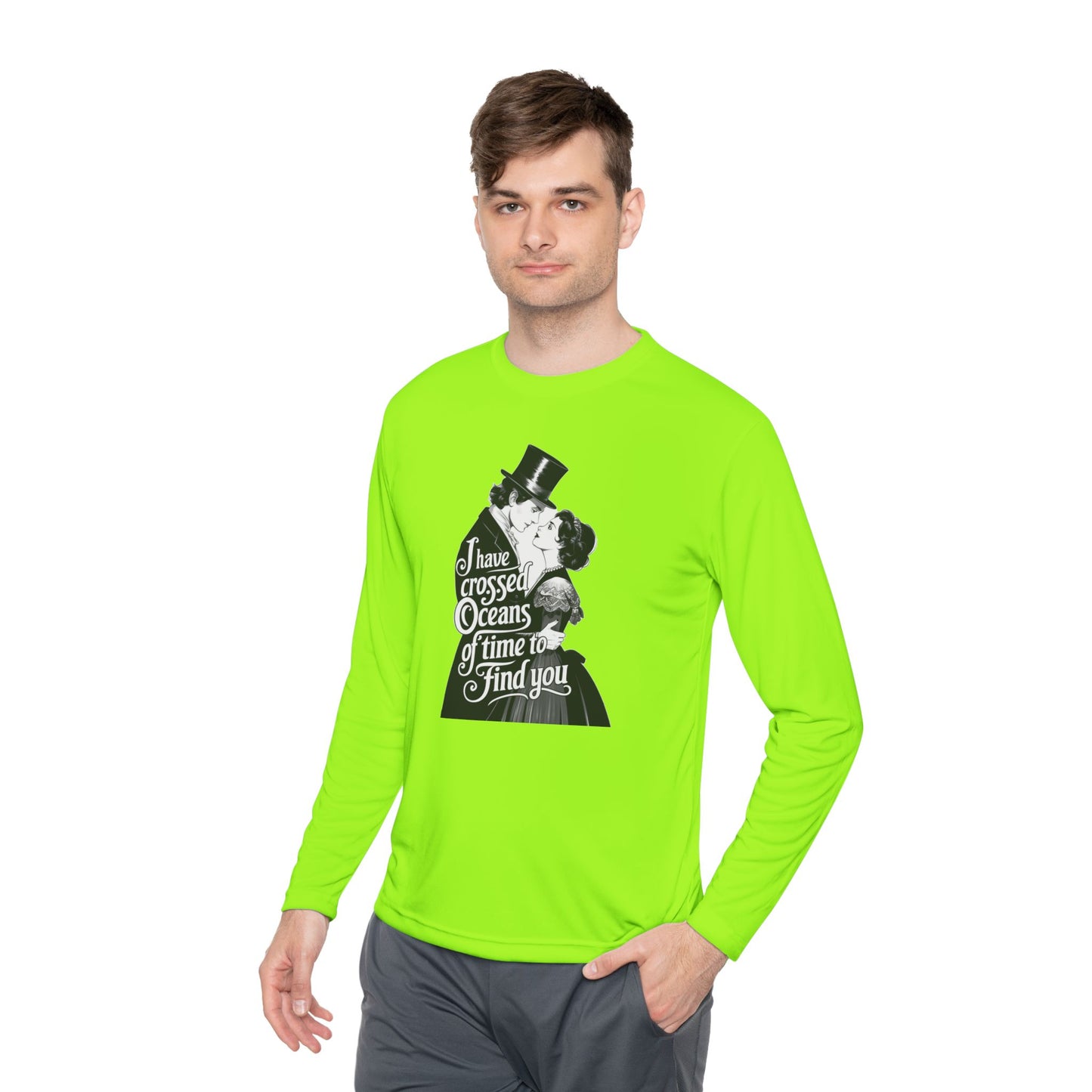 Unisex Lightweight Long Sleeve Tee - 'I Have Crossed Oceans of Time to Find You' Design