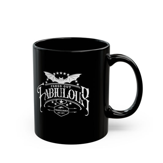 Fangs Out 2 Mug, Dark Humor, Coffee Cup, Halloween Gift, Witchy Drinkware, Spooky Kitchen Accessory