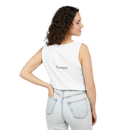 Funny Witches Date Tank Top - Unisex Garment-Dyed Tee for Halloween