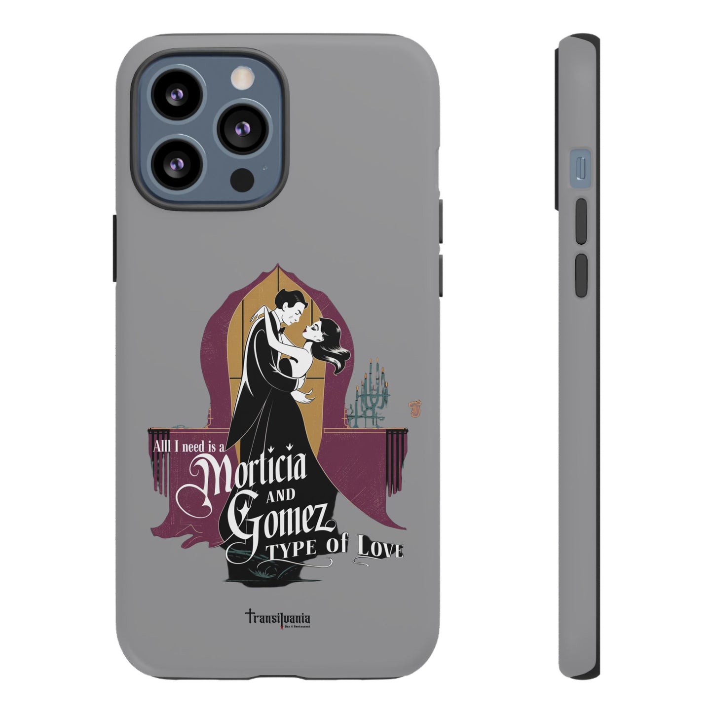 Morticia and Gomez Love Phone Case - Stylish Tough Protection with Gothic Charm