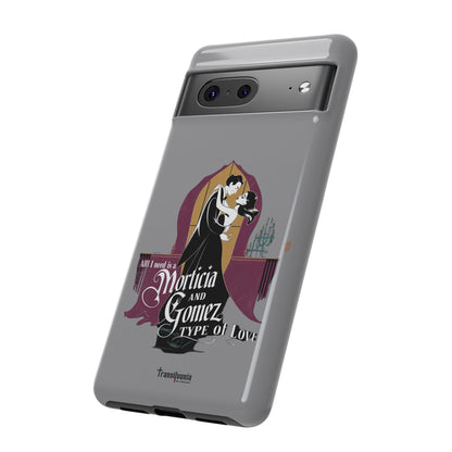 Morticia and Gomez Love Phone Case - Stylish Tough Protection with Gothic Charm