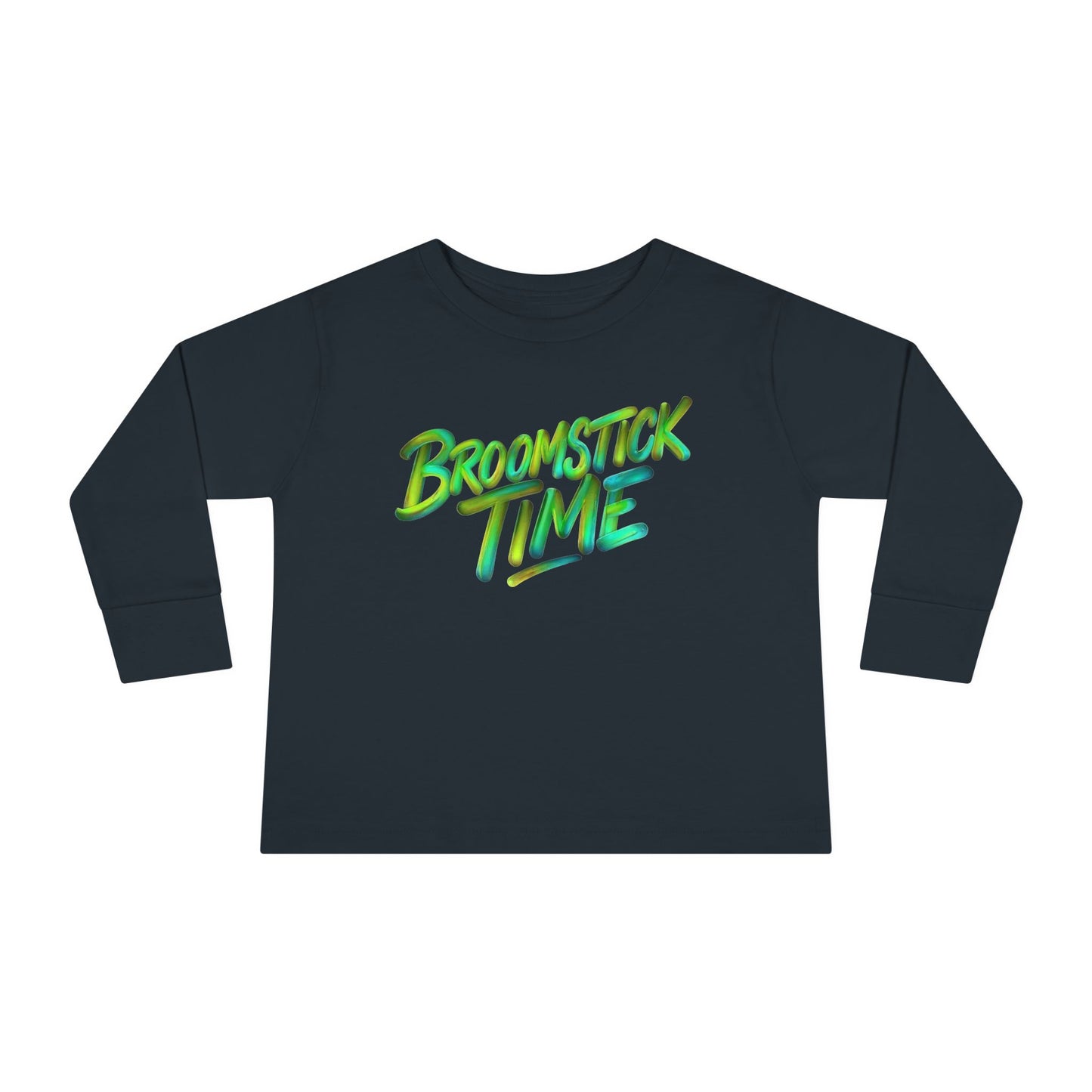 Little Monsters | Broomstick Time | Toddler Long Sleeve Tee | Fun Kids Shirt, Cute Outfit, Playtime Apparel