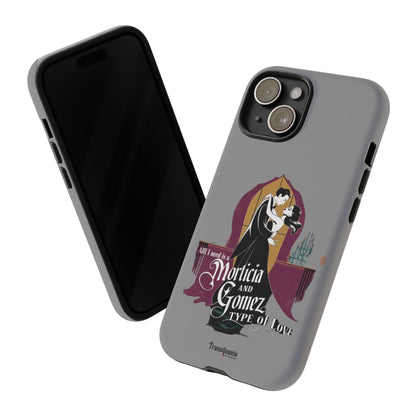 Morticia and Gomez Love Phone Case - Stylish Tough Protection with Gothic Charm