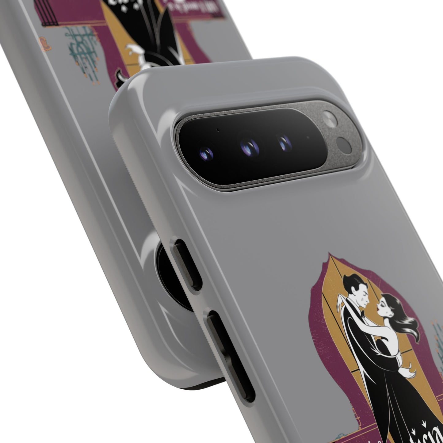Morticia and Gomez Love Phone Case - Stylish Tough Protection with Gothic Charm