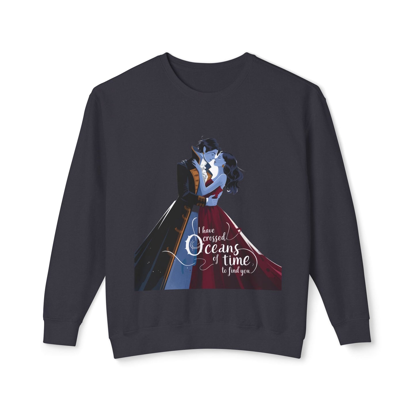 Love Across Time Crewneck Sweatshirt - Unisex Romantic Design