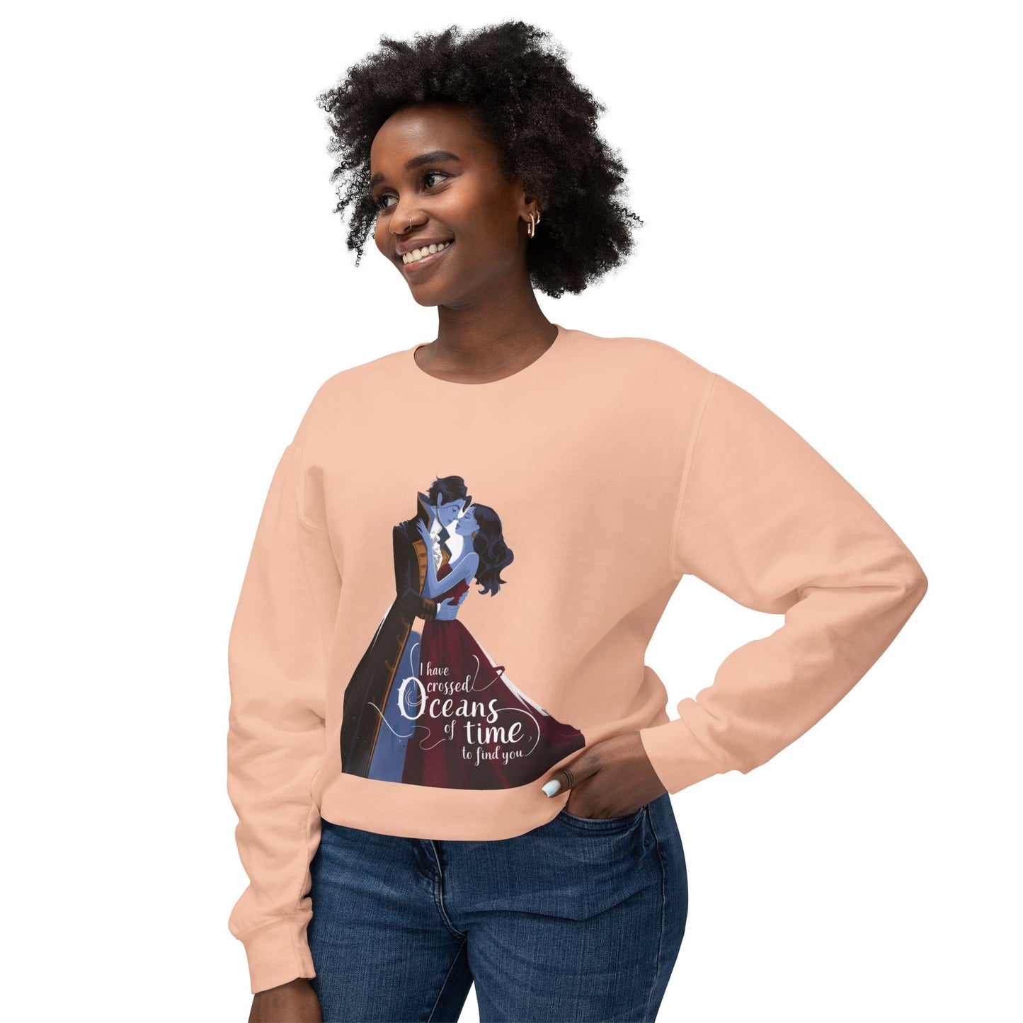 Love Across Time Crewneck Sweatshirt - Unisex Romantic Design