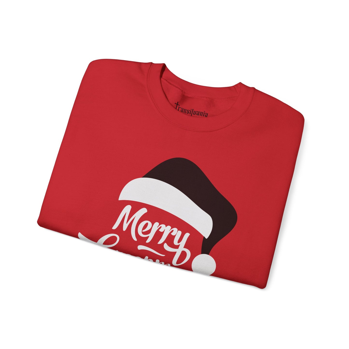 Merry Creepmas Sweatshirt - Funny Santa Beard Holiday Crewneck