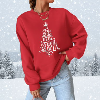 FangLaLa Sweatshirt - Funny Santa Beard Holiday Crewneck