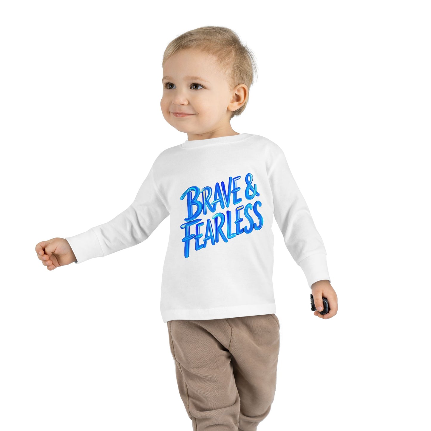Little Monsters | Brave Fearless | Toddler Long Sleeve Tee | Fun Kids Shirt, Cute Outfit, Playtime Apparel