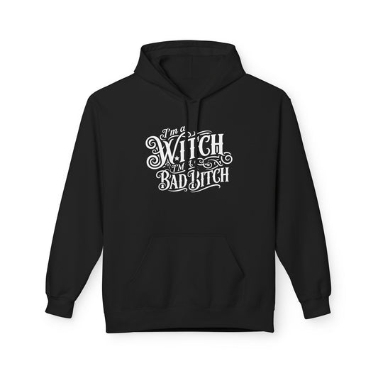 Bad Wich & Foolish Mortals Hoodie | Unisex Halloween Apparel, Cozy Sweatshirt, Gift for Spooky Season, Casual Layering, Gothic Style