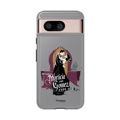 Morticia and Gomez Love Phone Case - Stylish Tough Protection with Gothic Charm
