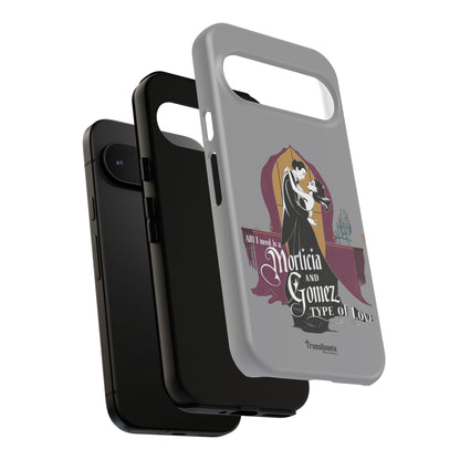 Morticia and Gomez Love Phone Case - Stylish Tough Protection with Gothic Charm