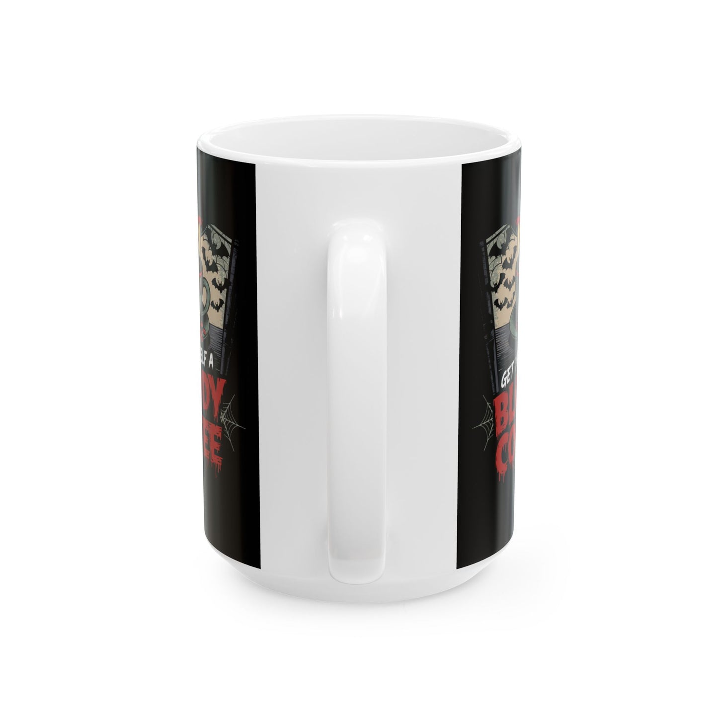Halloween Themed Ceramic Mug - 'Get Yourself a Bloody Coffee'