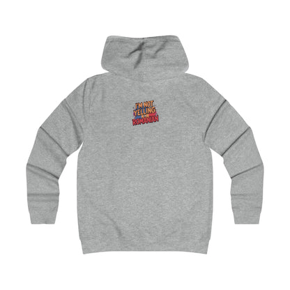 Humorous Romanian College Hoodie - "I'm Not Yelling, I'm Romanian"