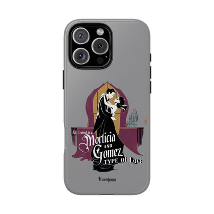 Morticia and Gomez Love Phone Case - Stylish Tough Protection with Gothic Charm