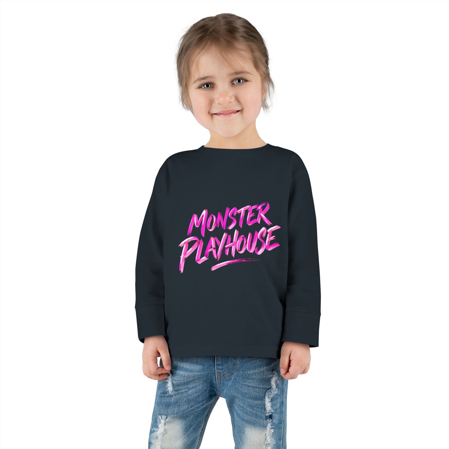 Little Monsters | Monster Playhouse | Toddler Long Sleeve Tee | Fun Kids Shirt, Cute Outfit, Playtime Apparel
