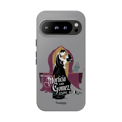 Morticia and Gomez Love Phone Case - Stylish Tough Protection with Gothic Charm