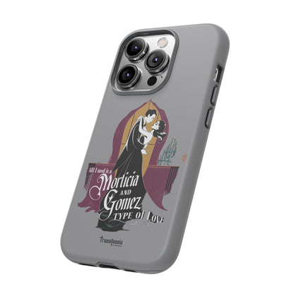 Morticia and Gomez Love Phone Case - Stylish Tough Protection with Gothic Charm