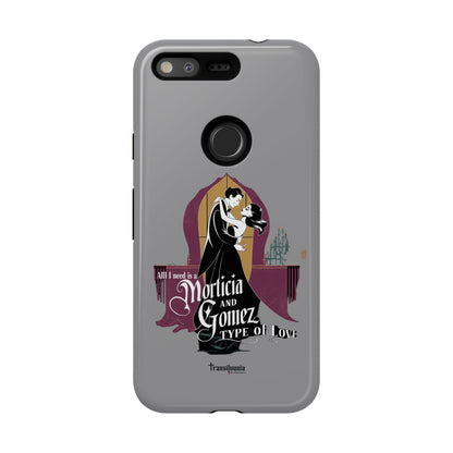 Morticia and Gomez Love Phone Case - Stylish Tough Protection with Gothic Charm