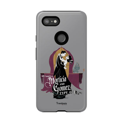 Morticia and Gomez Love Phone Case - Stylish Tough Protection with Gothic Charm