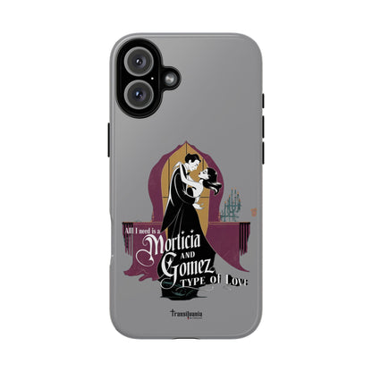 Morticia and Gomez Love Phone Case - Stylish Tough Protection with Gothic Charm
