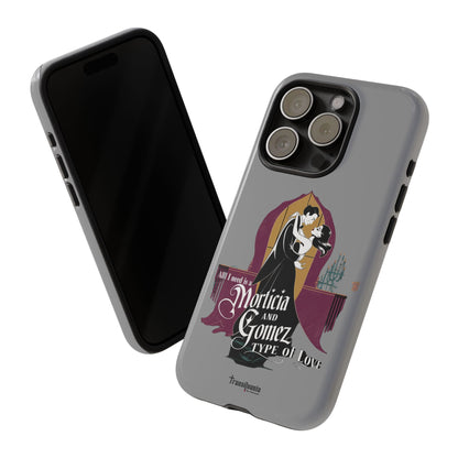 Morticia and Gomez Love Phone Case - Stylish Tough Protection with Gothic Charm