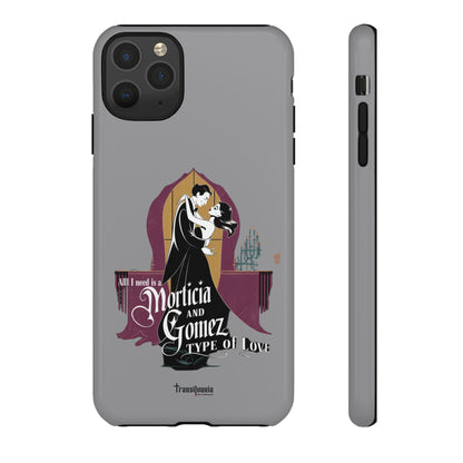 Morticia and Gomez Love Phone Case - Stylish Tough Protection with Gothic Charm