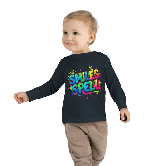 Little Monsters | Smiles Spell | Toddler Long Sleeve Tee | Fun Kids Shirt, Cute Outfit, Playtime Apparel