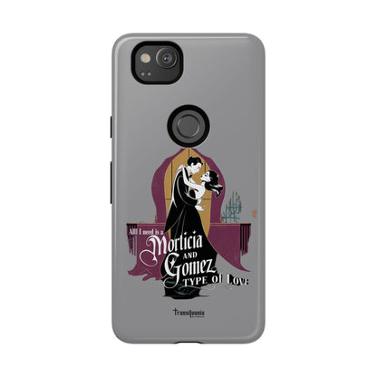 Morticia and Gomez Love Phone Case - Stylish Tough Protection with Gothic Charm