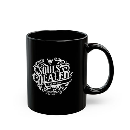 Souls Dealer Mug, Dark Humor Coffee Cup, Halloween Gift, Witchy Drinkware, Spooky Kitchen Accessory