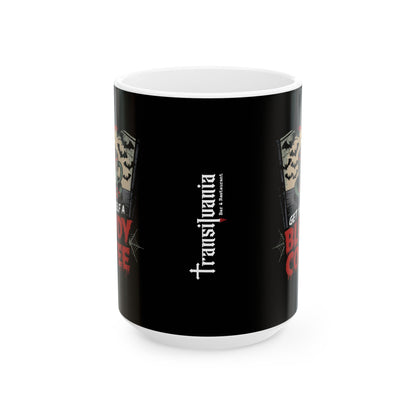Halloween Themed Ceramic Mug - 'Get Yourself a Bloody Coffee'