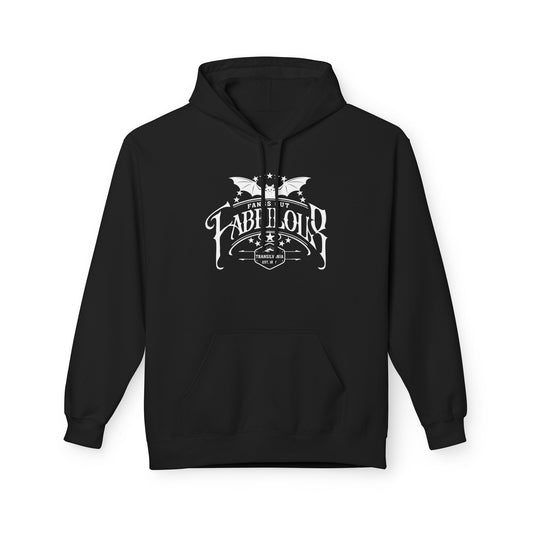 Fangs Out 1 & Foolish Mortals Hoodie | Unisex Halloween Apparel, Cozy Sweatshirt, Gift for Spooky Season, Casual Layering, Gothic Style