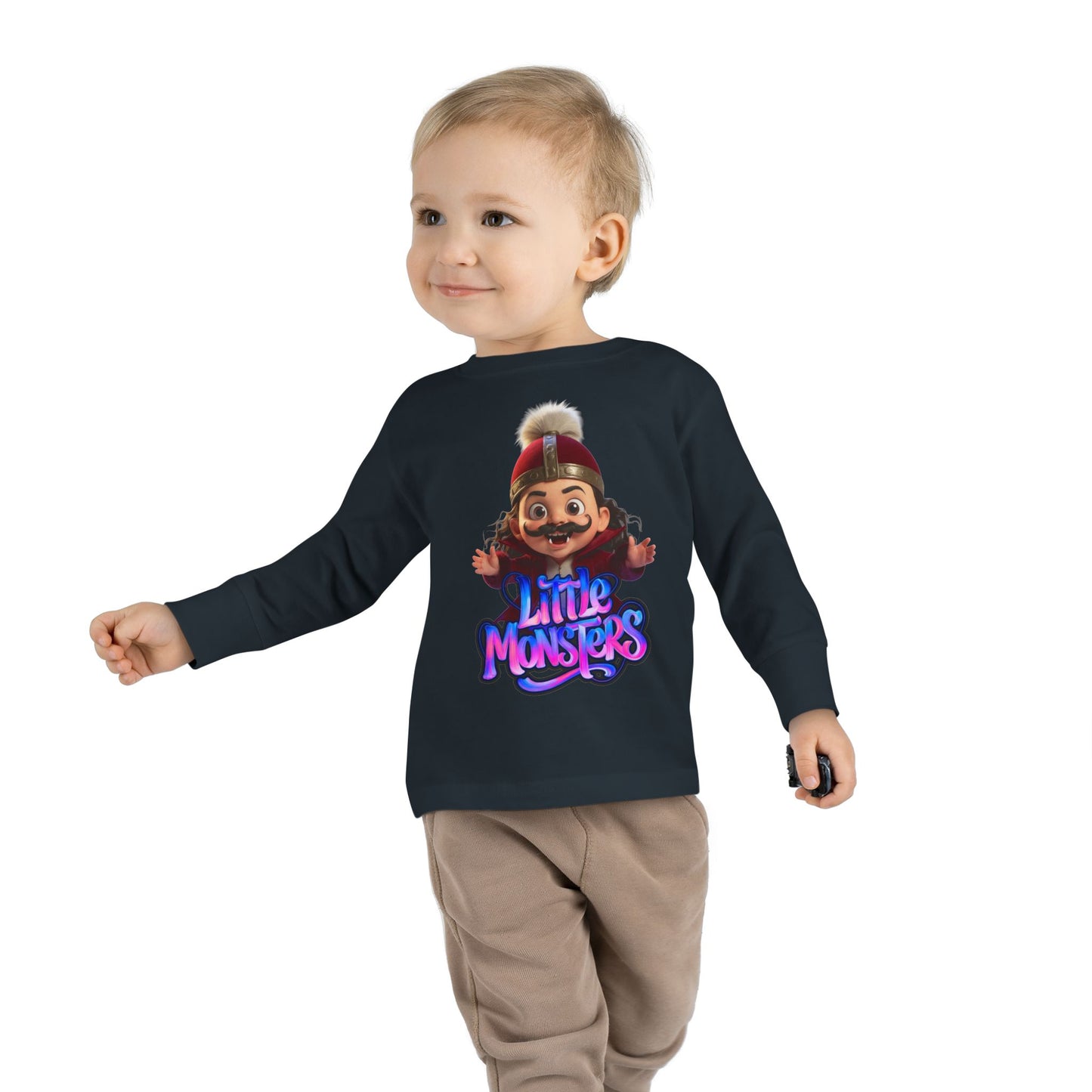 Little Monster | Vladdy Vamp | Toddler Graphic Long Sleeve Tee with Fun Design | Perfect for Kids, Birthday Gift, Halloween Costume, Playtime