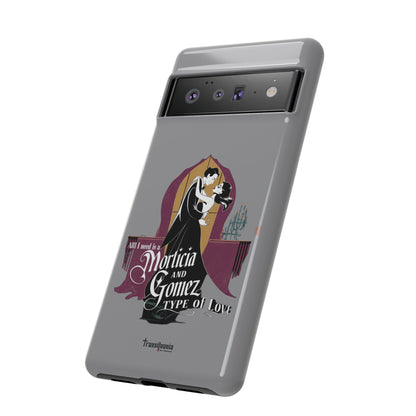 Morticia and Gomez Love Phone Case - Stylish Tough Protection with Gothic Charm