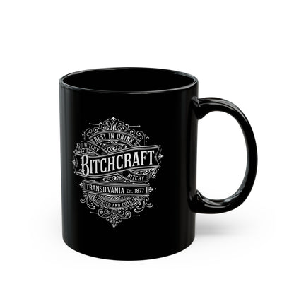 Bitchcraft Mug, Dark Humor Coffee Cup, Halloween Gift, Witchy Drinkware, Spooky Kitchen Accessory
