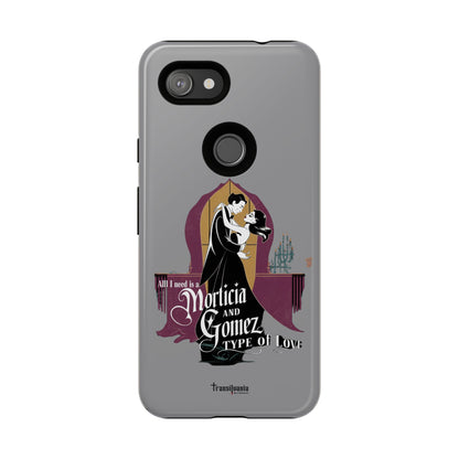 Morticia and Gomez Love Phone Case - Stylish Tough Protection with Gothic Charm