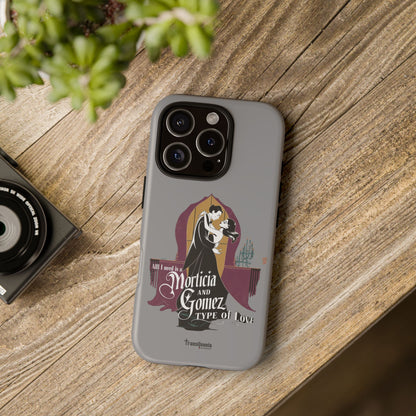 Morticia and Gomez Love Phone Case - Stylish Tough Protection with Gothic Charm