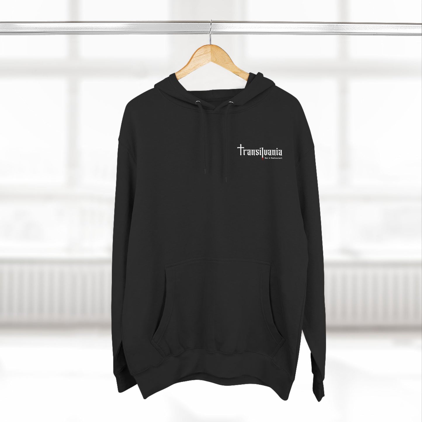Gothic Three-Panel Fleece Hoodie - Unique Design for Dark Aesthetic Enthusiasts