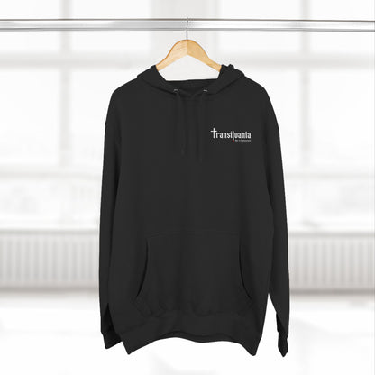 Gothic Three-Panel Fleece Hoodie - Unique Design for Dark Aesthetic Enthusiasts