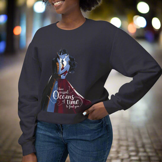 Love Across Time Crewneck Sweatshirt - Unisex Romantic Design