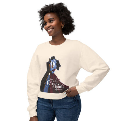 Love Across Time Crewneck Sweatshirt - Unisex Romantic Design