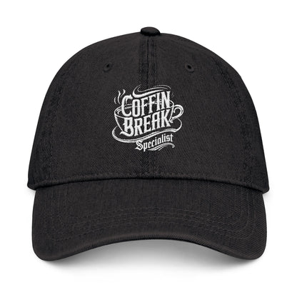 Coffin Break Embroidered Denim Hat | Foolish Mortals Style Cap