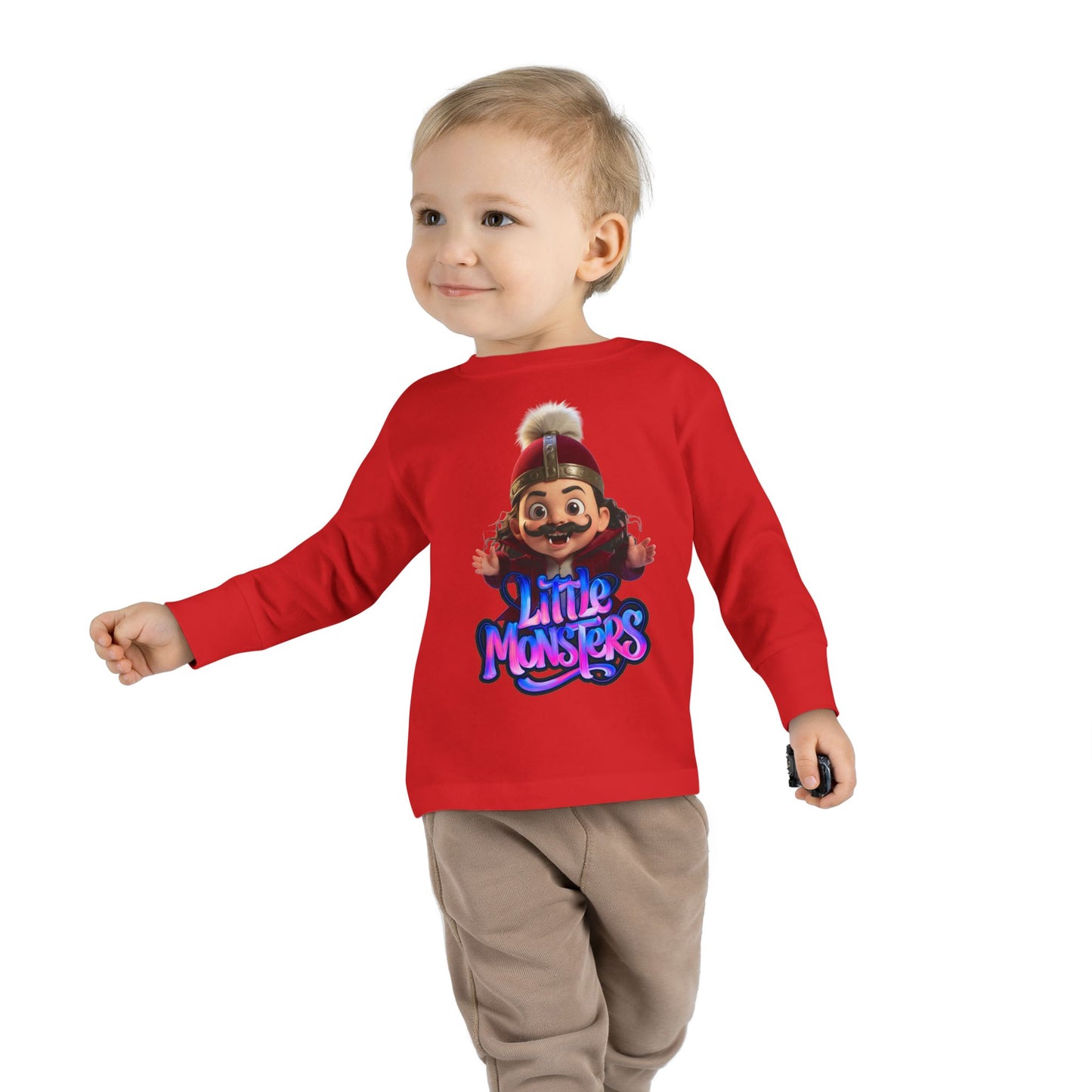 Little Monster | Vladdy Vamp | Toddler Graphic Long Sleeve Tee with Fun Design | Perfect for Kids, Birthday Gift, Halloween Costume, Playtime