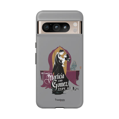 Morticia and Gomez Love Phone Case - Stylish Tough Protection with Gothic Charm