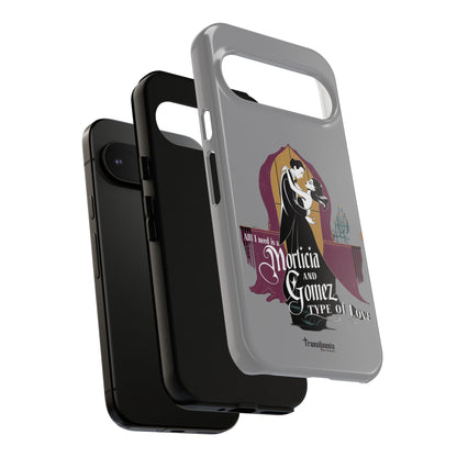 Morticia and Gomez Love Phone Case - Stylish Tough Protection with Gothic Charm