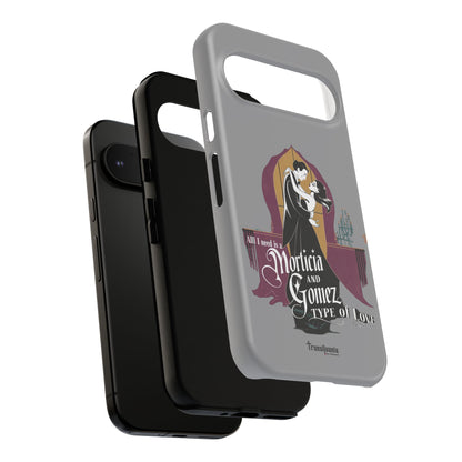 Morticia and Gomez Love Phone Case - Stylish Tough Protection with Gothic Charm
